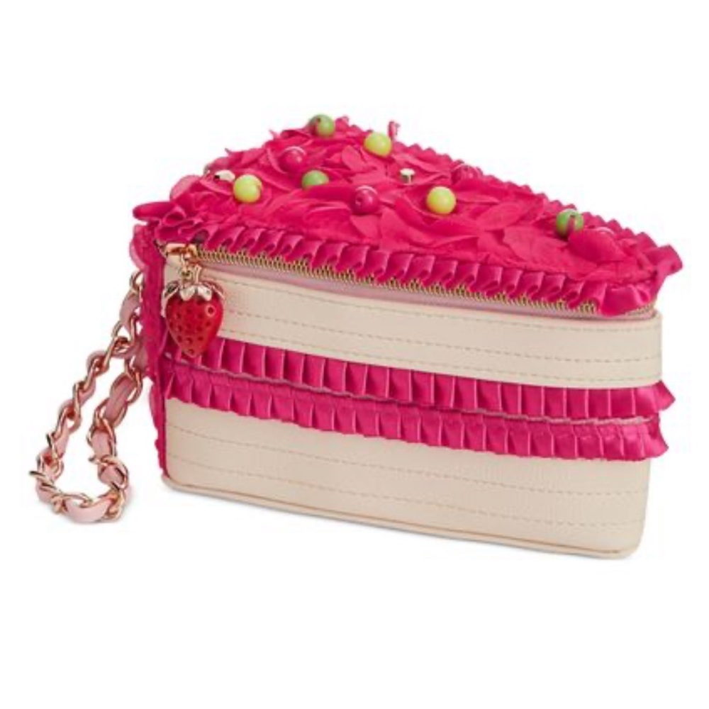 betsey johnson slice of cake wristlet